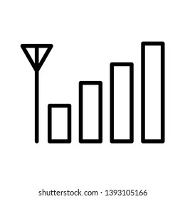 Signal icon vector flat design