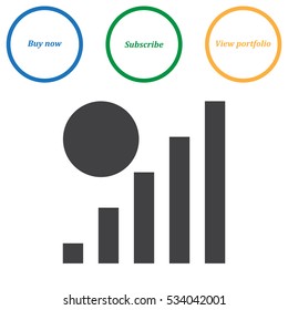 Signal Icon Vector flat design style
