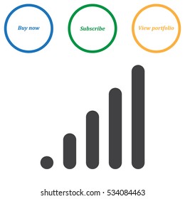 Signal Icon Vector flat design style