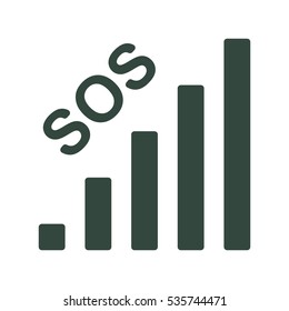 Signal Icon Vector flat design style