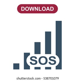 Signal Icon Vector flat design style