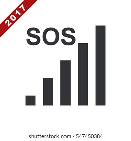 Signal Icon Vector flat design style