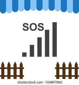 Signal Icon Vector flat design style