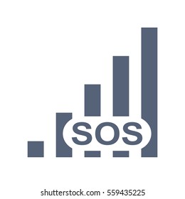 Signal Icon Vector flat design style