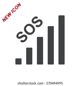 Signal Icon Vector flat design style