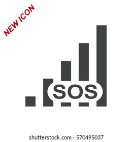 Signal Icon Vector flat design style