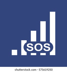 Signal Icon Vector flat design style