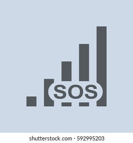 Signal Icon Vector flat design style