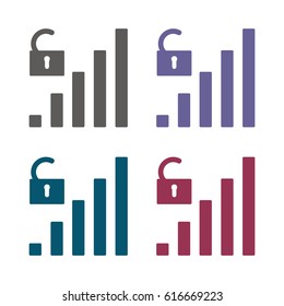 Signal Icon Vector flat design style