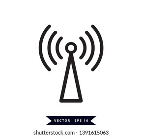 Signal icon vector flat style logo template