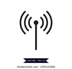 Signal icon vector flat style logo template