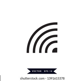 Signal icon vector flat style logo template