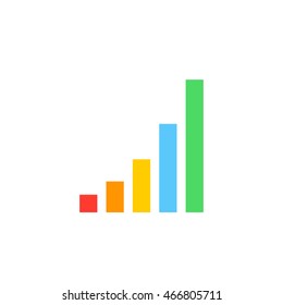 Signal icon vector, growing chart solid logo illustration, colorful pictogram isolated on white