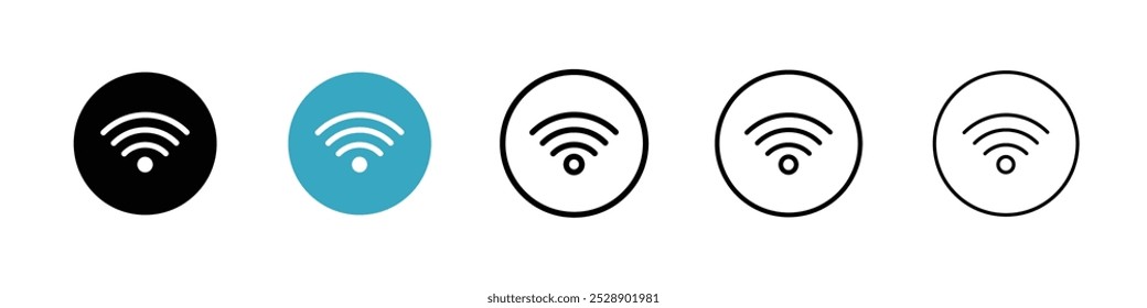 Signal icon vector illustration set