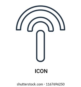 Signal icon vector isolated on white background, Signal transparent sign , outline linear symbol or line shape