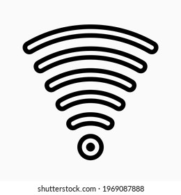 signal icon vector isolated on blank background. perfect for any purposes. sign or symbol for user interface elements