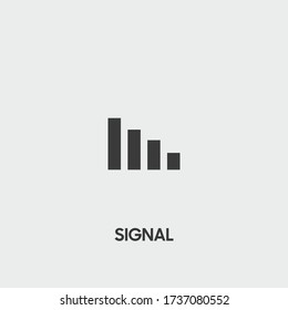 signal icon. signal vector on gray background