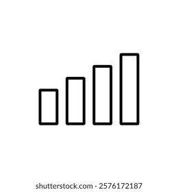 Signal icon vector outline logo sign