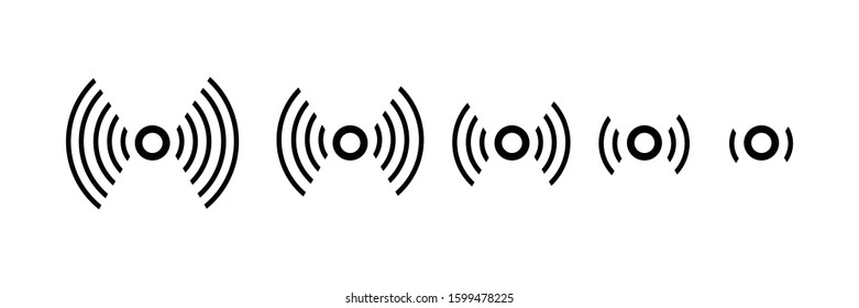 Signal icon vector set isolated on white background. Wifi indicator