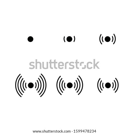 Signal icon vector set isolated on white background. Wifi indicator