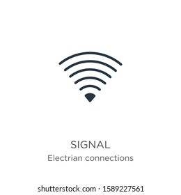 Signal icon vector. Trendy flat signal icon from electrian connections collection isolated on white background. Vector illustration can be used for web and mobile graphic design, logo, eps10