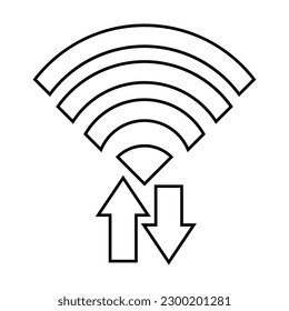 Signal icon vector. Wi Fi illustration sign. Connection symbol or logo.