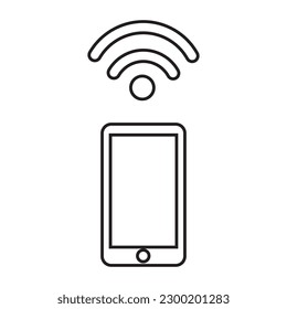 Vector de icono de señal. Signo de ilustración Wi-Fi. Símbolo de conexión o logotipo.