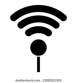 Signal icon vector. Wi Fi illustration sign. Connection symbol or logo.