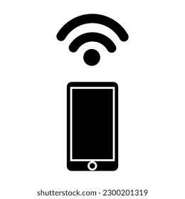 Signal icon vector. Wi Fi illustration sign. Connection symbol or logo.