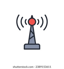 signal icon. vector.Editable stroke.linear style sign for use web design,logo.Symbol illustration.
