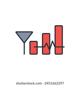 Signal icon. vector.Editable stroke.linear style sign for use web design,logo.Symbol illustration.