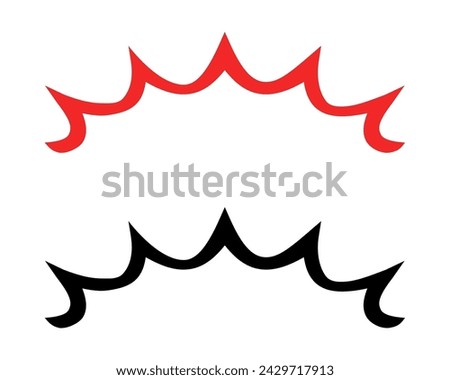 Signal icon when surprised. Vector illustration.