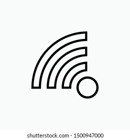Signal Icon. Wi fi, Connection Symbol for Design, Presentation, Website or Apps Elements - Vector. Logo Template.