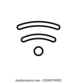 Signal icon, wifi icon outline style flat design vector illustration. 