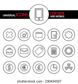 Signal icons set. Several icons for Web and mobile.