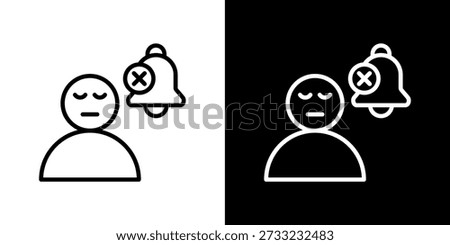 Signal Ignoring Icon In Black and White Line Style