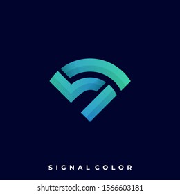 Signal Illustration Vector Design Template. Suitable for Creative Industry, Multimedia, entertainment, Educations, Shop, and any related business