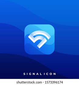 Signal Illustration Vector Design Template, Suitable for Creative Industry, Multimedia, entertainment, Educations, Shop, and any related business