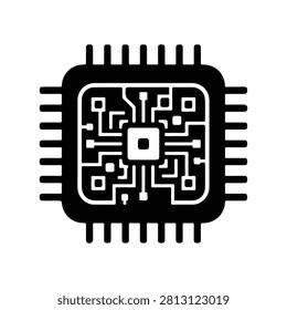 Signal Integrity Chip IC Icon Vector Design