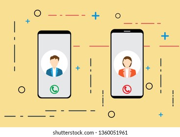 Signal interaction between smartphone, concept for technology and communication