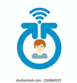 signal internet arrow  vector icon