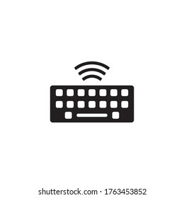 icono de teclado de señal, vector de icono de tecnología
