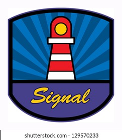 Signal label, vector illustration