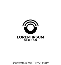 Signal letter O Icon Logo Template, monochrome logo