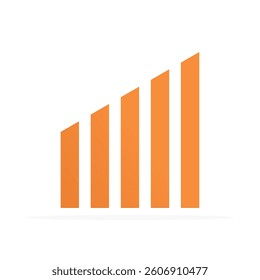 signal level icon, flat colored vector. modern and minimalist design