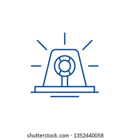 Signal light line icon concept. Signal light flat  vector symbol, sign, outline illustration.