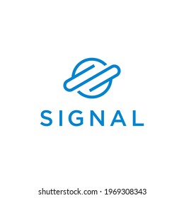 Signal Logo Design Broadcast Vector Internet Stock Vector (Royalty Free ...