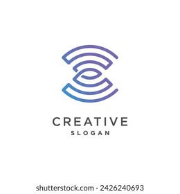 Signal logo design element vector icon with creative concept idea