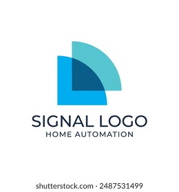 Vektorgrafik des Signallogos. Abstraktes Signalsymbol