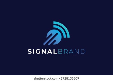 Signal Logo Design for Wireless Technology, Communication and Digital Connectivity Brand Identity